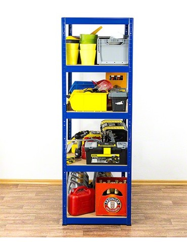 Regały - Regał Helios 180x120x50 cm 5 półek/275kg Niebiesko-Biały - product 9