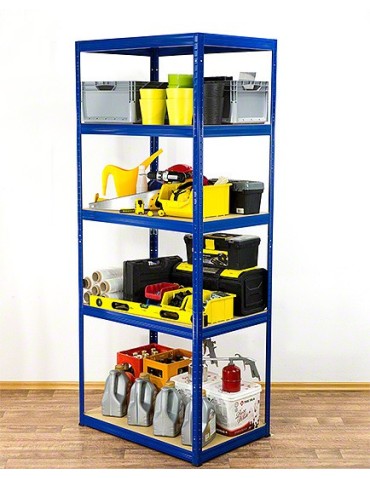 Regały - Regał Helios 213x90x60 cm 5 półek/275kg Niebiesko-Biały - product 9