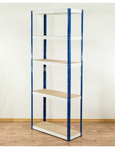 Regały - Regał Helios 213x100x40 cm 5 półek/275kg Niebiesko-Biały - product 3