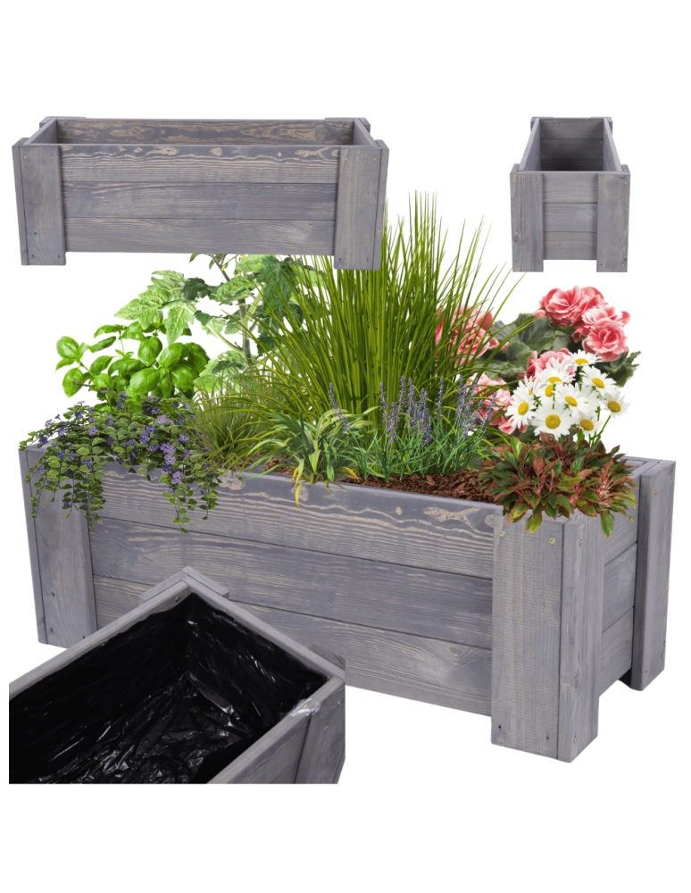 Drewniane Donice Ogrodowe - Donica drewniana IMPREGNAT warzywna doniczka tarasowa szer. 90 cm FOLIA - product b2b.wamar.biz 1