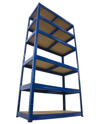 Regały - Regał Helios 213x120x45 cm 6 półek/275kg Niebiesko-Biały - product 16