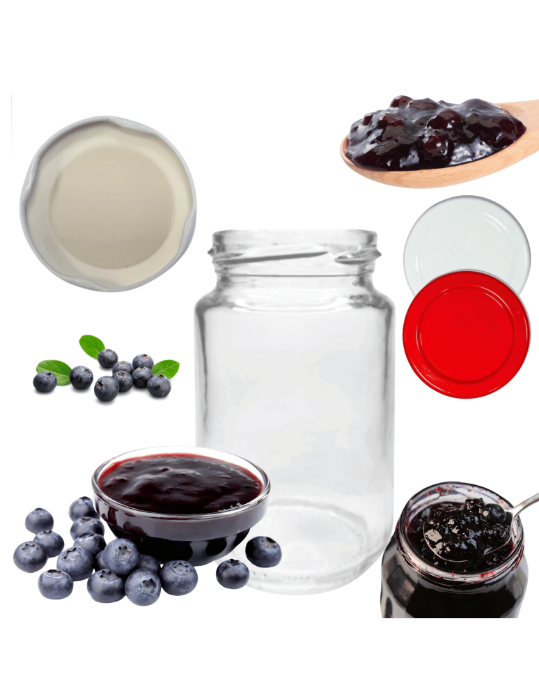 Słoiki - Słoik 190ml KOMPLET z POKRYWKĄ słoik dżemy konfitury przyprawy deserki 53mm - product b2b.wamar.biz 1
