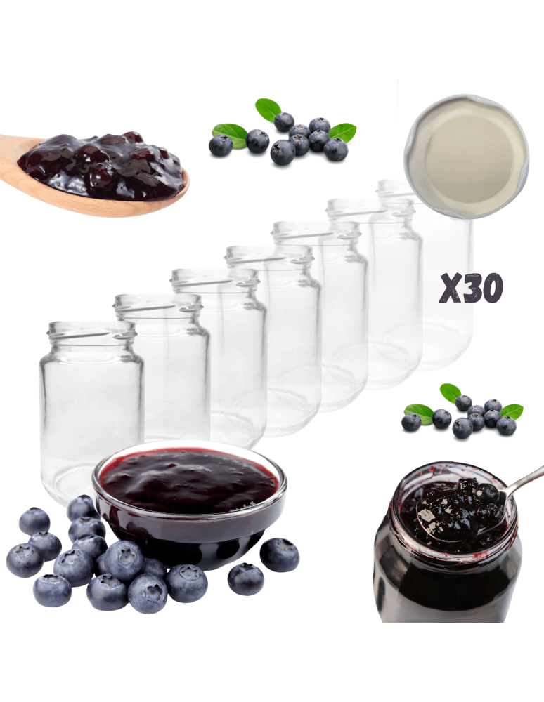 Słoiki - Słoiki 190ml 0,2 dżemy konfitury przyprawy deserki 30sztuk 53mm PZH - produkt b2b.wamar.biz 1