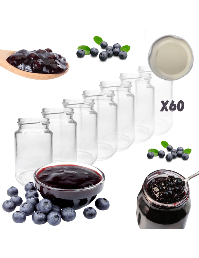 Słoiki - Słoiki 190ml słoiki na dżem przyprawy deserki konfitury 0,2L 60szt 53mm PZH - product b2b.wamar.biz 1