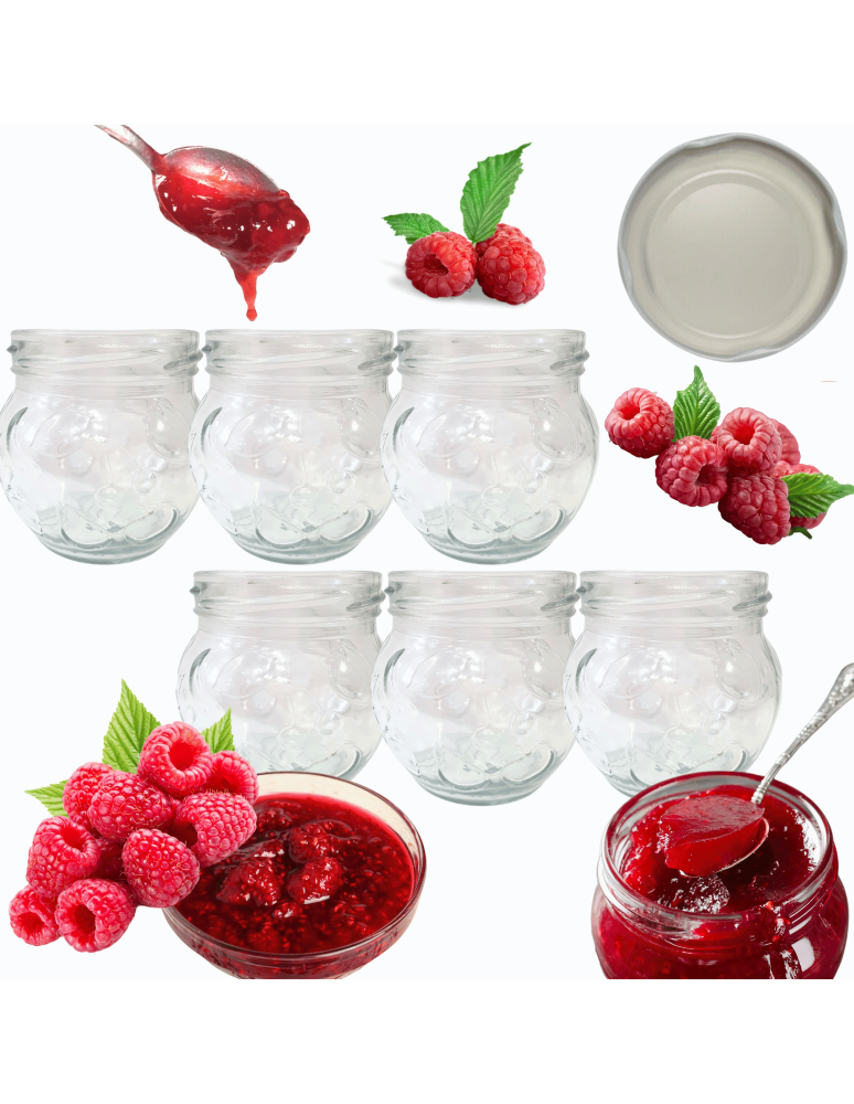 Słoiki - Słoiki 215ml słoiczki na dżem przyprawy deserki konfitury 6szt. 66mm PZH - product b2b.wamar.biz 1