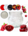 Słoik 215ml dżemy konfitury przyprawy deserki KOMPLET z POKRYWKĄ 66mm