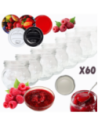 Słoiki 215ml 60 KOMPLETÓW z POKRYWKĄ dżemy konfitury przyprawy deserki 66mm
