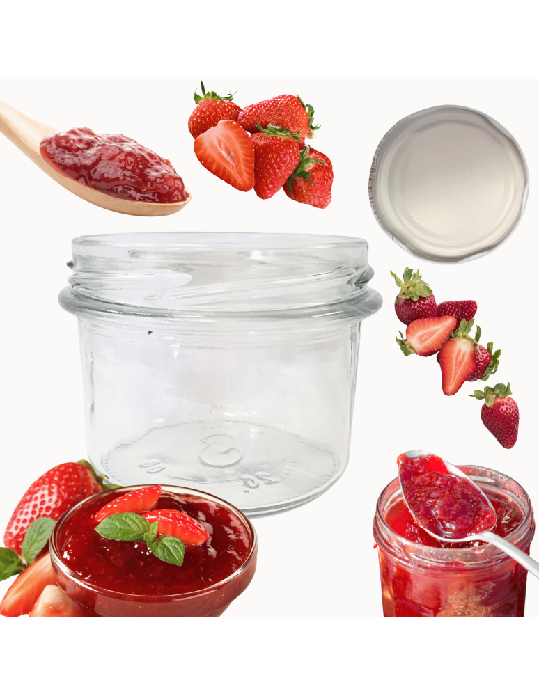 Słoiki - Słoik 235ml słoiczki na dżem przyprawy deserki konfitury 1szt. 82mm PZH - product b2b.wamar.biz 1