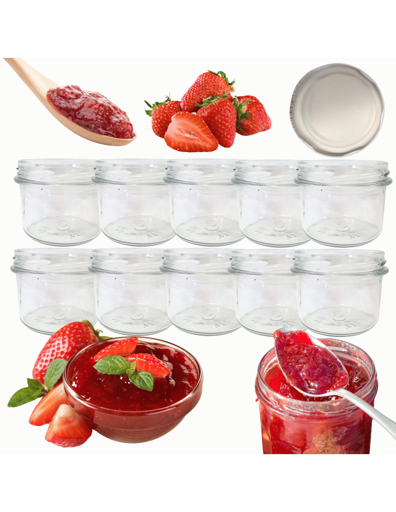 Słoiki - Słoiki 235ml słoiczki na dżem przyprawy deserki konfitury 10szt. 82mm PZH - product b2b.wamar.biz 1