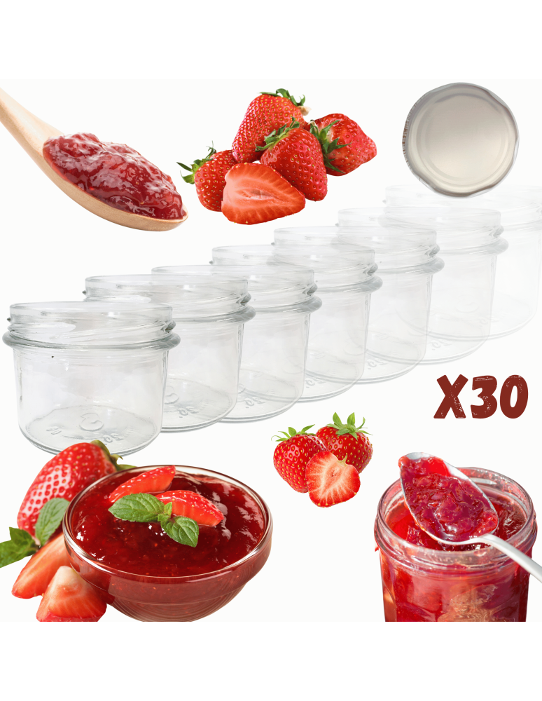 Słoiki - Słoiki 235ml słoiczki na dżem przyprawy deserki konfitury 30szt. 82mm PZH - product b2b.wamar.biz 1