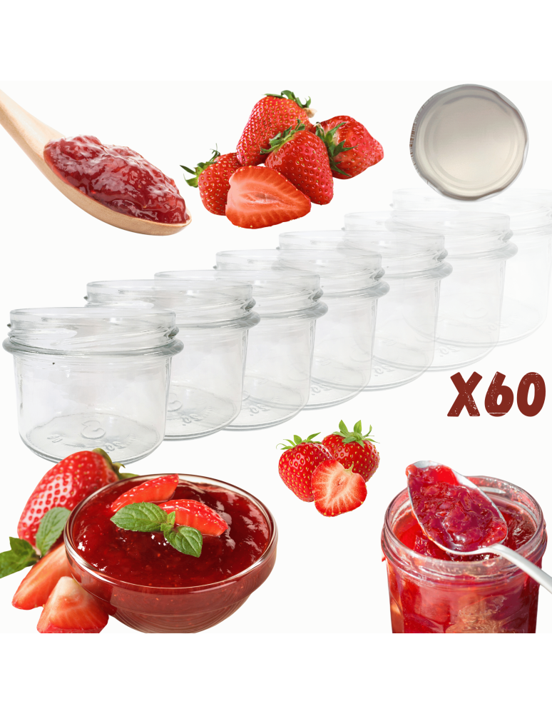 Słoiki - Słoiki 235ml słoiczki na dżem przyprawy deserki konfitury 60szt. 82mm PZH - product b2b.wamar.biz 1