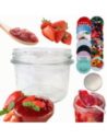 Słoik 235ml dżemy konfitury przyprawy deserki KOMPLET z POKRYWKĄ 82mm
