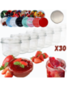Słoiki 235ml 30 KOMPLETÓW z POKRYWKĄ dżemy konfitury przyprawy deserki 82mm