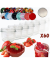 Słoiki 235ml 60 KOMPLETÓW z POKRYWKĄ dżemy konfitury przyprawy deserki 82mm