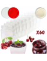 Słoiki 250ml 60 KOMPLETÓW z POKRYWKĄ dżemy konfitury przyprawy deserki 66mm
