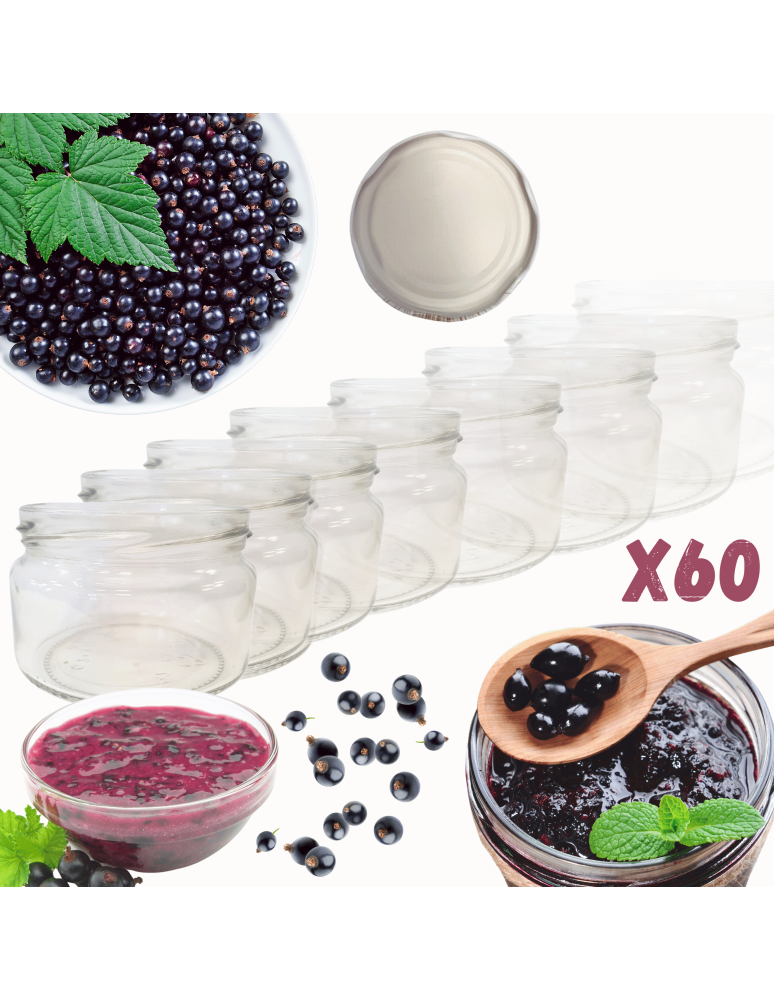 Słoiki - Słoiki 250ml słoiczki na dżem przyprawy deserki konfitury 60szt. 82mm PZH - product b2b.wamar.biz 1
