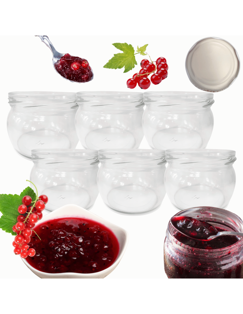Słoiki - Słoiki 260ml dżemy konfitury przyprawy grzybki 6sztuk 82mm - produkt b2b.wamar.biz 1