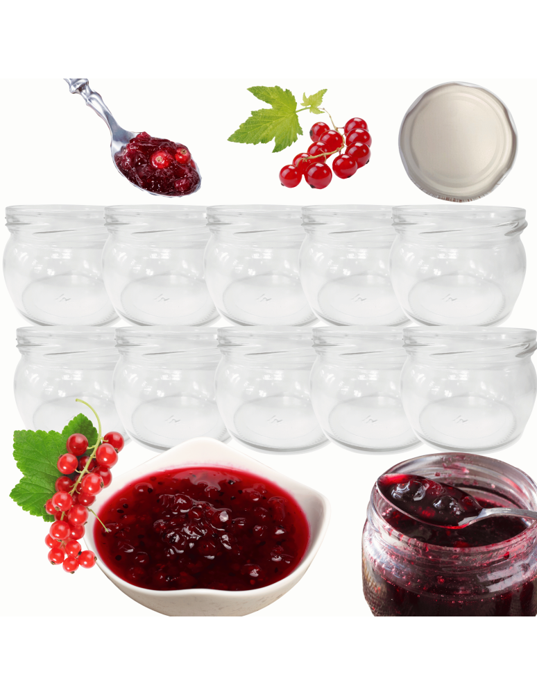 Słoiki - Słoiki 260ml słoiczki na dżem przyprawy deserki konfitury 10szt. 82mm PZH - product b2b.wamar.biz 1