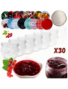 Słoiki 260ml 30 KOMPLETÓW z POKRYWKĄ dżemy konfitury przyprawy deserki 82mm