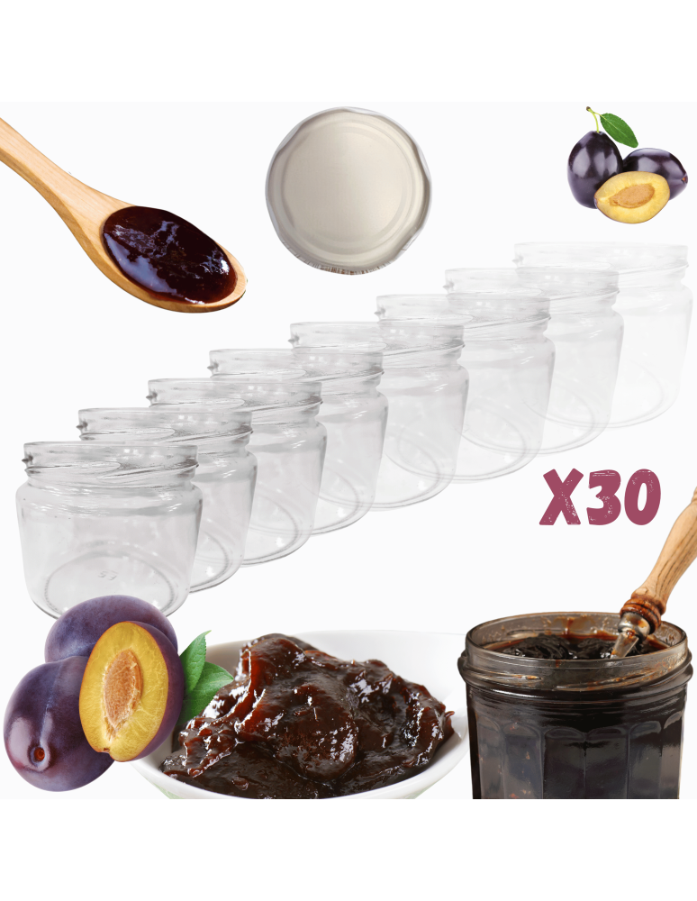 Słoiki - Słoiki 330ml dżemy konfitury przyprawy grzybki 30sztuk 82mm PZH - produkt b2b.wamar.biz 1