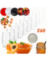 Słoiki 335ml 60 KOMPLETÓW z POKRYWKĄ dżemy konfitury kompot grzybki 66mm
