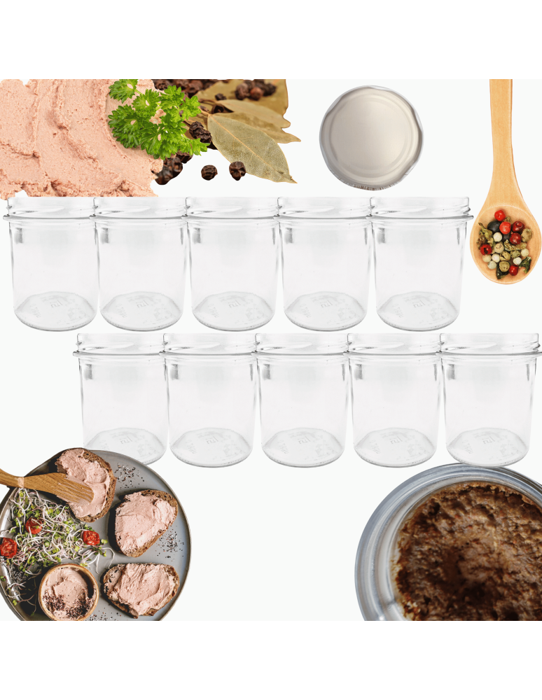 Słoiki - Słoiki 346ml słoiki na pasztet dżem kompot grzybki konfitury 10szt. 82mm - product b2b.wamar.biz 1