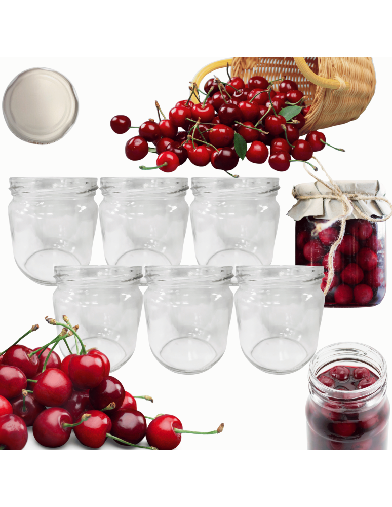 Słoiki - Słoiki 425ml dżemy konfitury kiełbasa pasztet 6sztuk 82mm - produkt b2b.wamar.biz 1