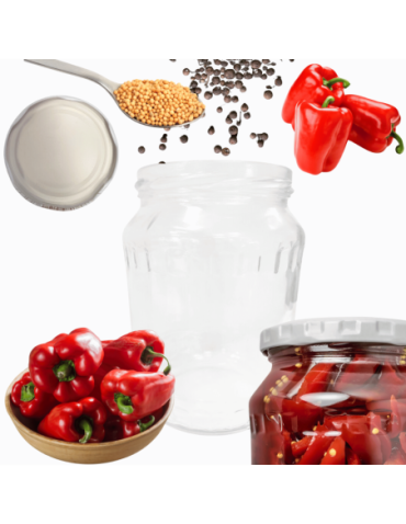 Słoiki - Słoik 720ml 0,7l soki ogórki papryka kompot fasolka szparagi 1sztuka 82mm - product 1
