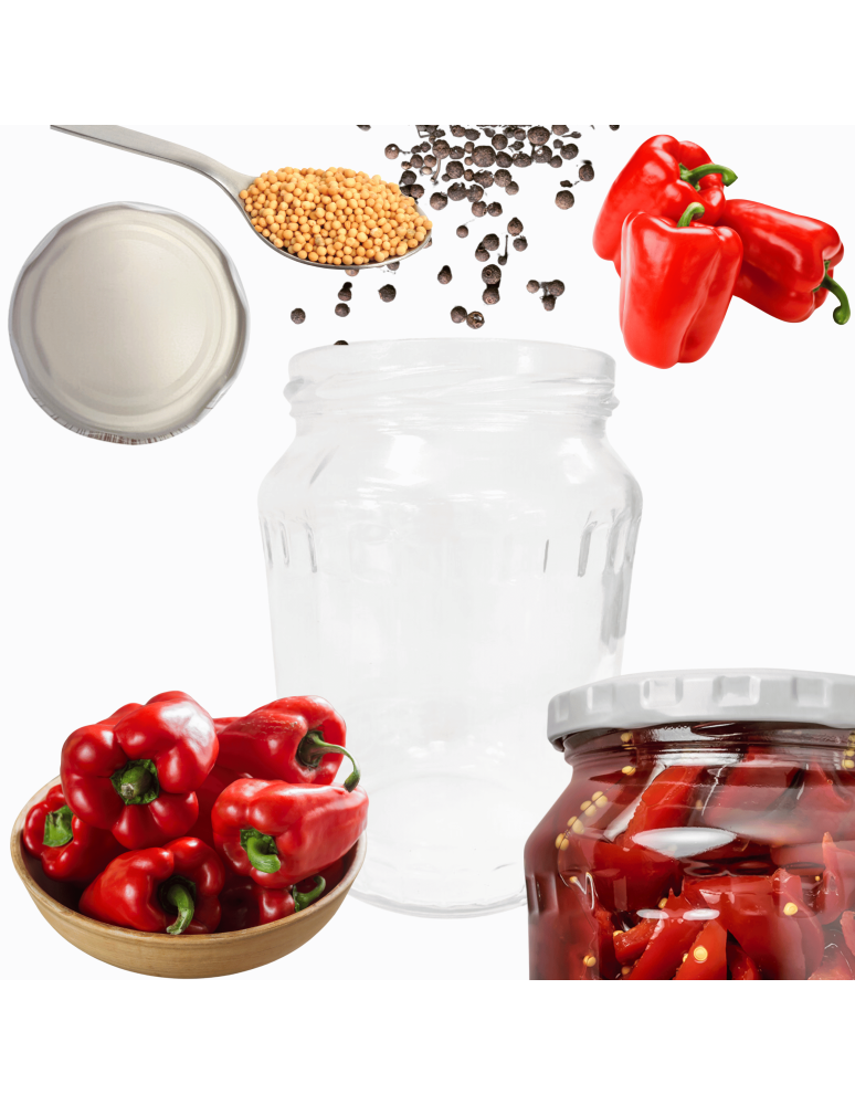 Słoiki - Słoik 720ml 0,7l soki ogórki papryka kompot fasolka szparagi 1sztuka 82mm - product b2b.wamar.biz 1
