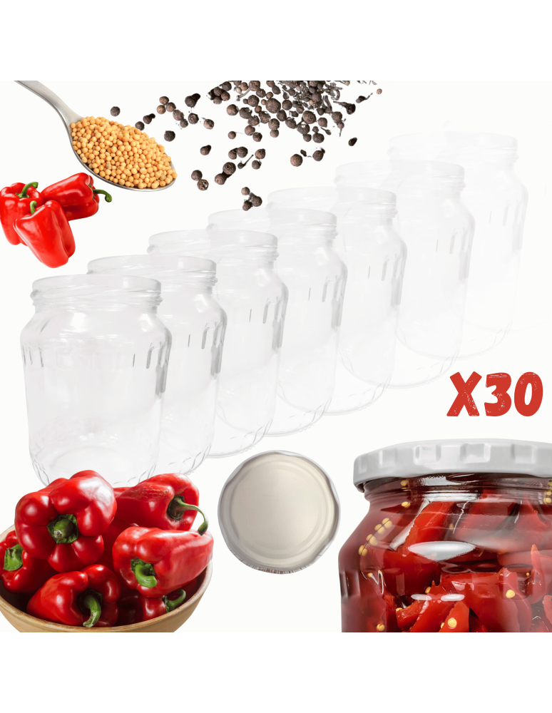Słoiki - Słoiki 720ml 0,7l soki ogórki papryka fasolka papryka kompot 30sztuk 82mm - product b2b.wamar.biz 1