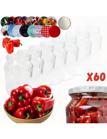 Słoiki - Słoiki 720ml 0,7l soki ogórki papryka fasolka kompot 60kpl zakrętki 82mm - product 1