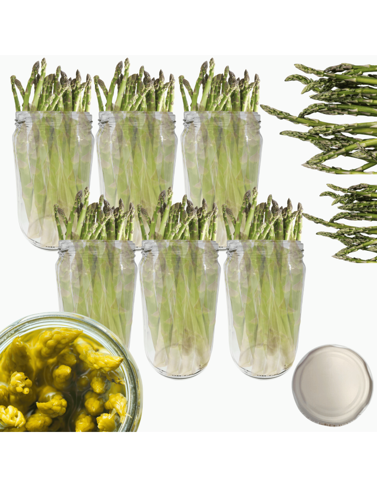 Słoiki - Słoiki 720ml słoiki na ogórki dżemy szparagi przeciery sałatki 6sztuk 82mm - product b2b.wamar.biz 1