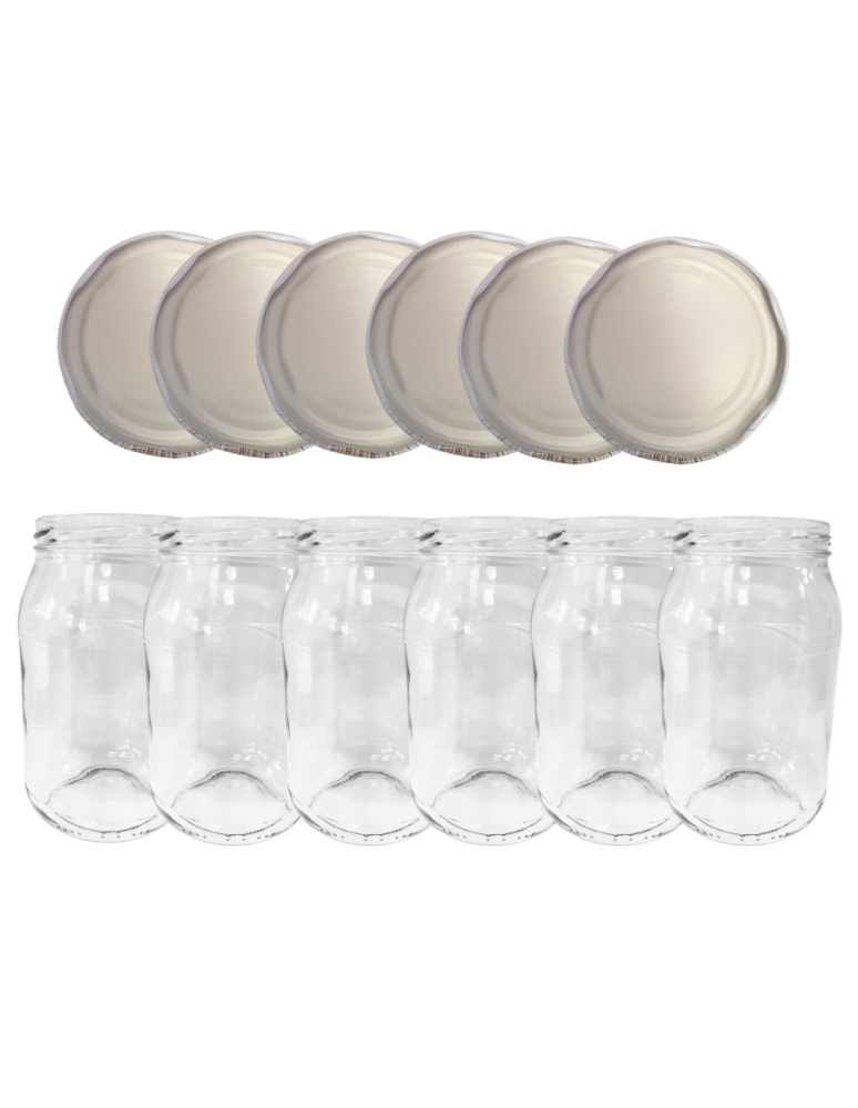 Słoiki - Słoiki 900ml słoiki na miód ogórki małosolne sałatki 6kpl zakrętki 82mm PZH - product b2b.wamar.biz 1