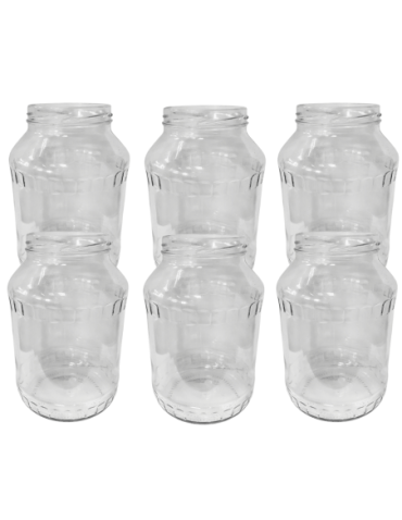 Słoiki - Słoiki 1500ml 1,5l na ogórki małosolne soki nalewki kompoty 6szt. 82mm PZH - product 2
