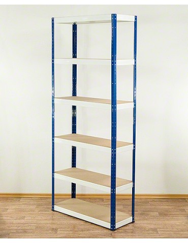 Regały - Regał Helios 213x110x50 cm 6 półek/350kg Niebiesko-Biały - product 4
