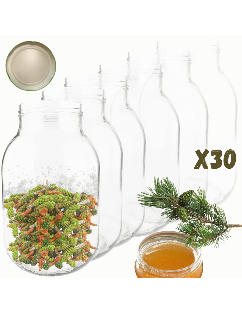 Słoiki - Słoiki 4000ml 4l na ogórki soki cukinia grzyby nalewki 30sztuk 100mm PZH - product b2b.wamar.biz 1