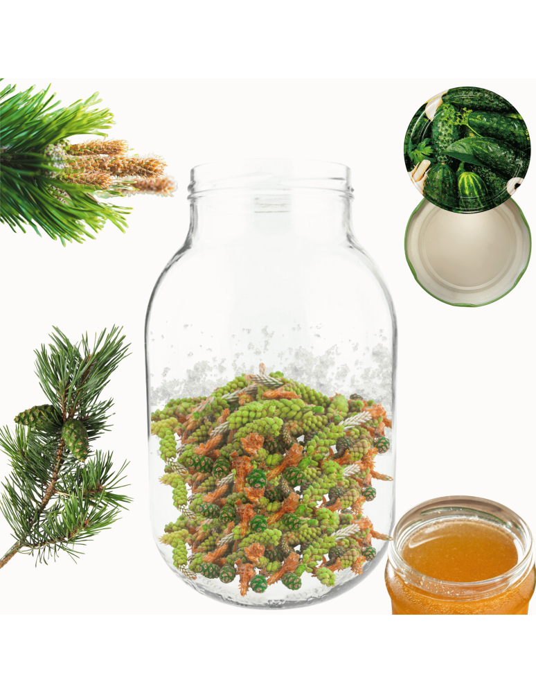 Słoiki - Słoik 4000ml 4l soki ogórki cukinia grzyby nalewki KOMPLET z POKRYWKĄ 100mm - produkt b2b.wamar.biz 1
