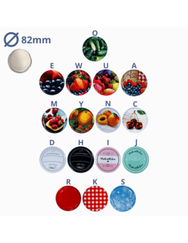 Słoiki i Dodatki - Zakrętka do słoika dekiel pokrywka nakrętka wieczko wieko 82mm 1 szt WZÓR D - product 4