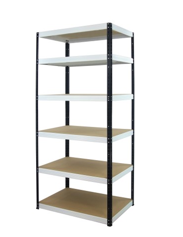 Regały - Regał Helios 196x100x35 cm 6 półek/400kg Niebiesko-Biały - product 16