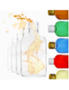 Butelki 100ml piersiówki kieszonkowe na sok nalewki fi28 10szt BEZ NAKRETEK
