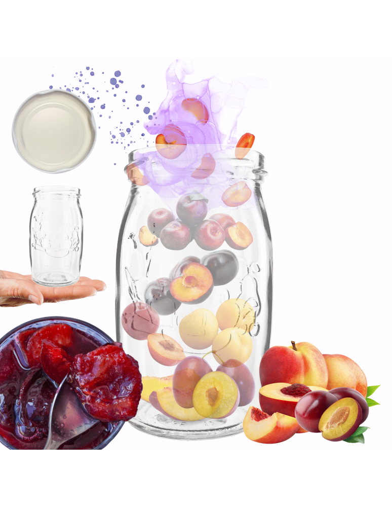 Słoiki - Słoik 335ml dżemy konfitury kompot sok grzybki 1 sztuka 66mm - product b2b.wamar.biz 1