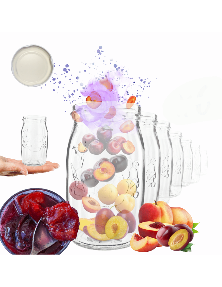 Słoiki - Słoiki 335ml dżemy konfitury kompot sok grzybki 6sztuk 66mm - product b2b.wamar.biz 1
