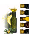 Butelki 100 ml maraski kwadratowe zielone na oliwę fi31 10szt BEZ NAKRETEK