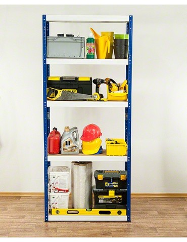 Regały - Regał Helios 213x110x60 cm 5 półek/400kg Niebiesko-Biały - product 6