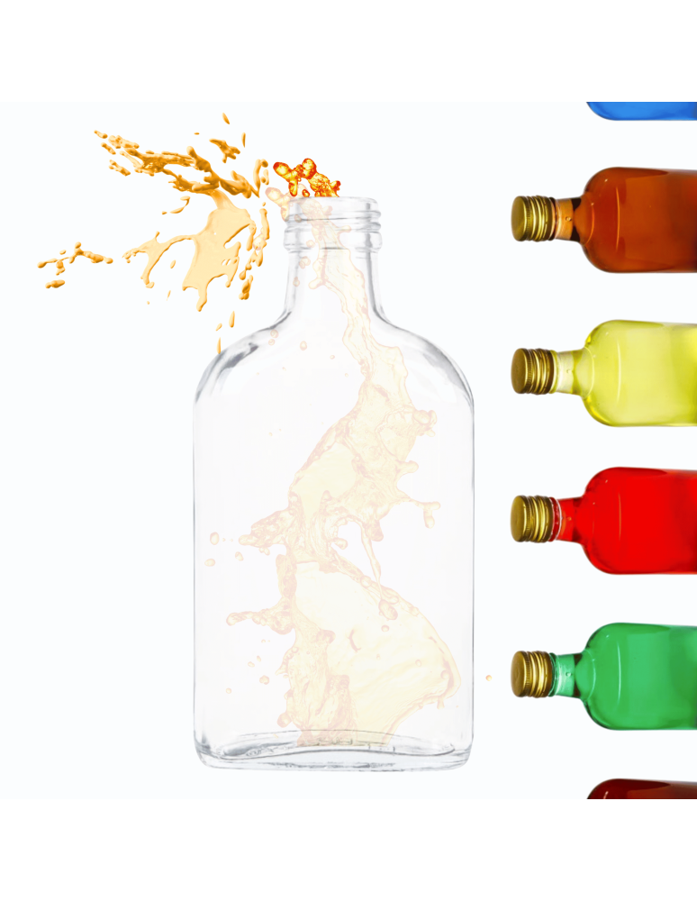 Szklane butelki na alkohol - galoniki - Butelka 200 ml piersiówka kieszonkowa sok nalewki fi28 1szt BEZ NAKRETKI - product b2b.wamar.biz 1
