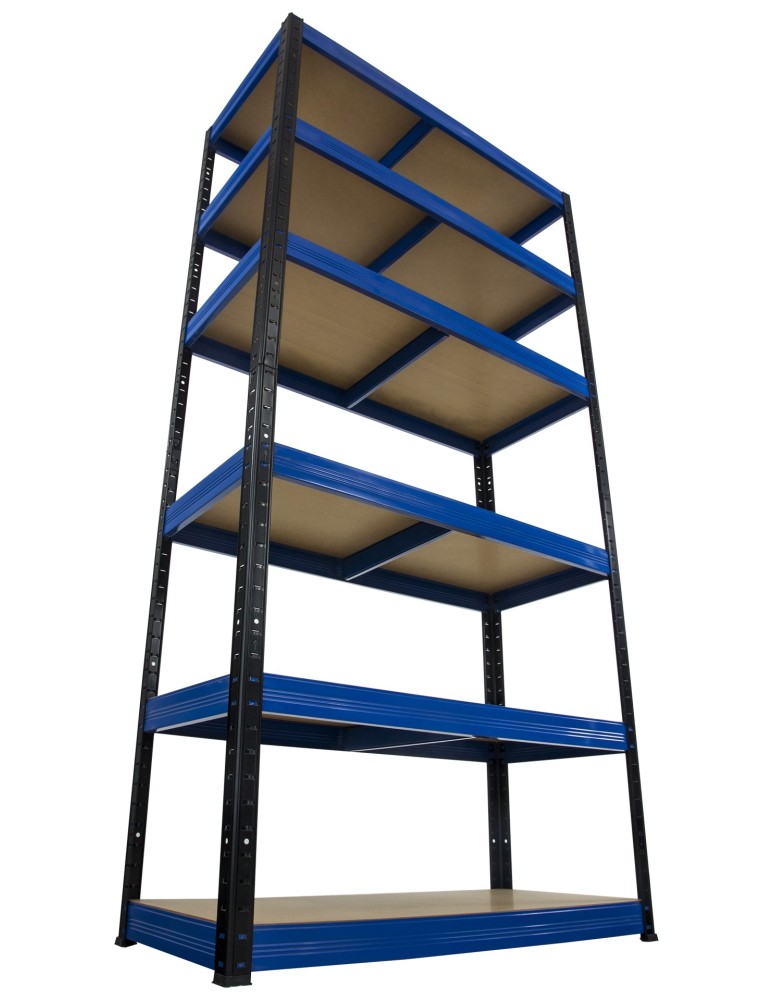 Regały - Regał Helios 213x90x35 cm 6 półek/275kg Niebiesko-Biały - produkt b2b.wamar.biz 13