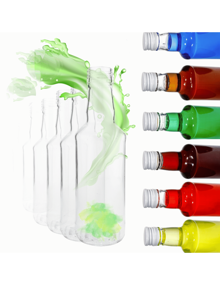 Szklane butelki na alkohol - galoniki - Butelki 200 ml na sok nalewkę syrop tradycyjne fi28 6szt BEZ NAKRETEK - product b2b.wamar.biz 1