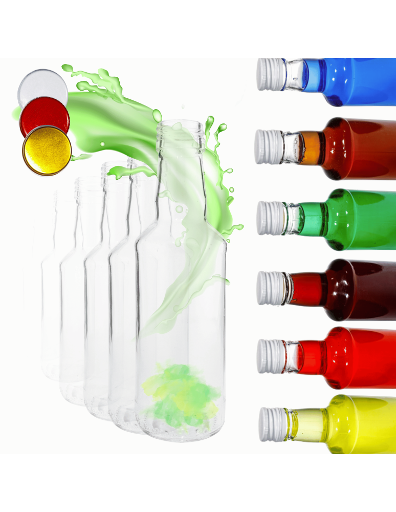 Szklane butelki na alkohol - galoniki - Butelki 200 ml na sok nalewkę syrop tradycyjne fi28 60szt NAKRĘTKI - product b2b.wamar.biz 1