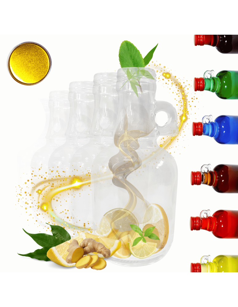 Szklane butelki na alkohol - galoniki - Butelki 250 ml galon z uchwytem soki na olej oliwę fi31 30szt NAKRĘTKI - product b2b.wamar.biz 1