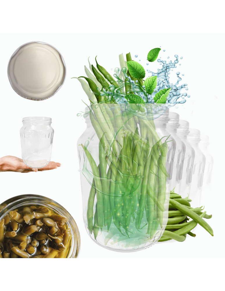 Słoiki - Słoiki 720ml 0,7l soki ogórki papryka fasolka szparagi 10sztuk 82mm PZH - product b2b.wamar.biz 14